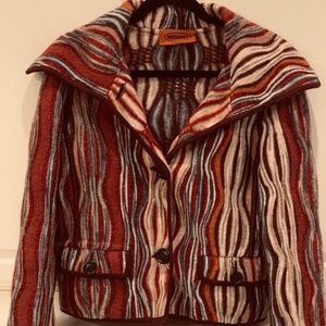 Excellent Missoni short sweater coat. A rare find. Gorgeous color and print EUC!